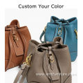 2023 Genuine Leather Bucket Bag